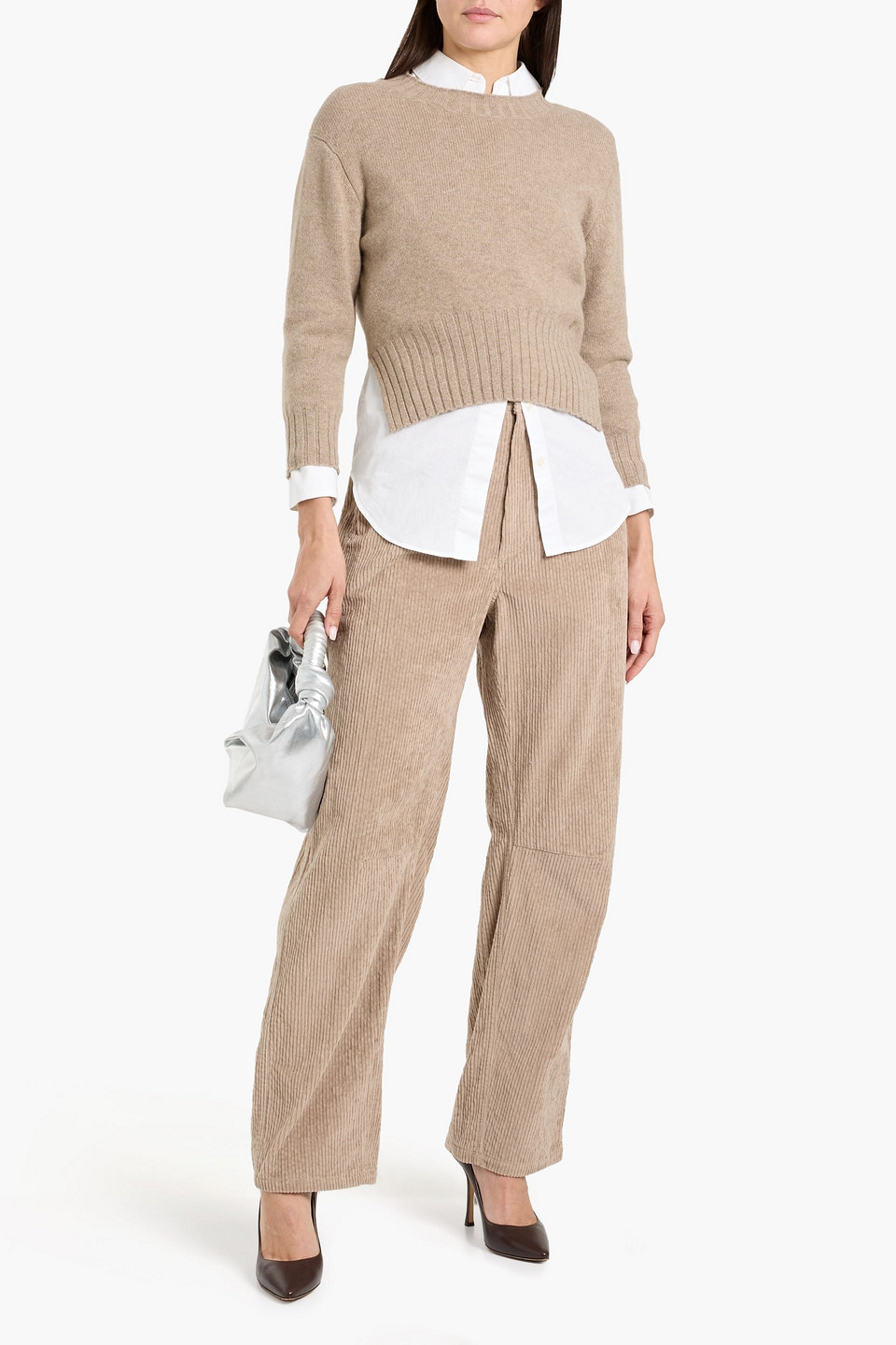 Brunello Cucinelli Cotton-blend Corduroy Straight-leg Pants In Brown