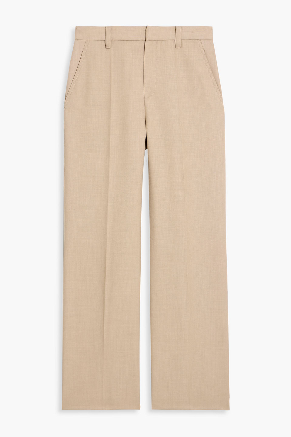 Brunello Cucinelli Wool-twill Wide-leg Pants In Neutral