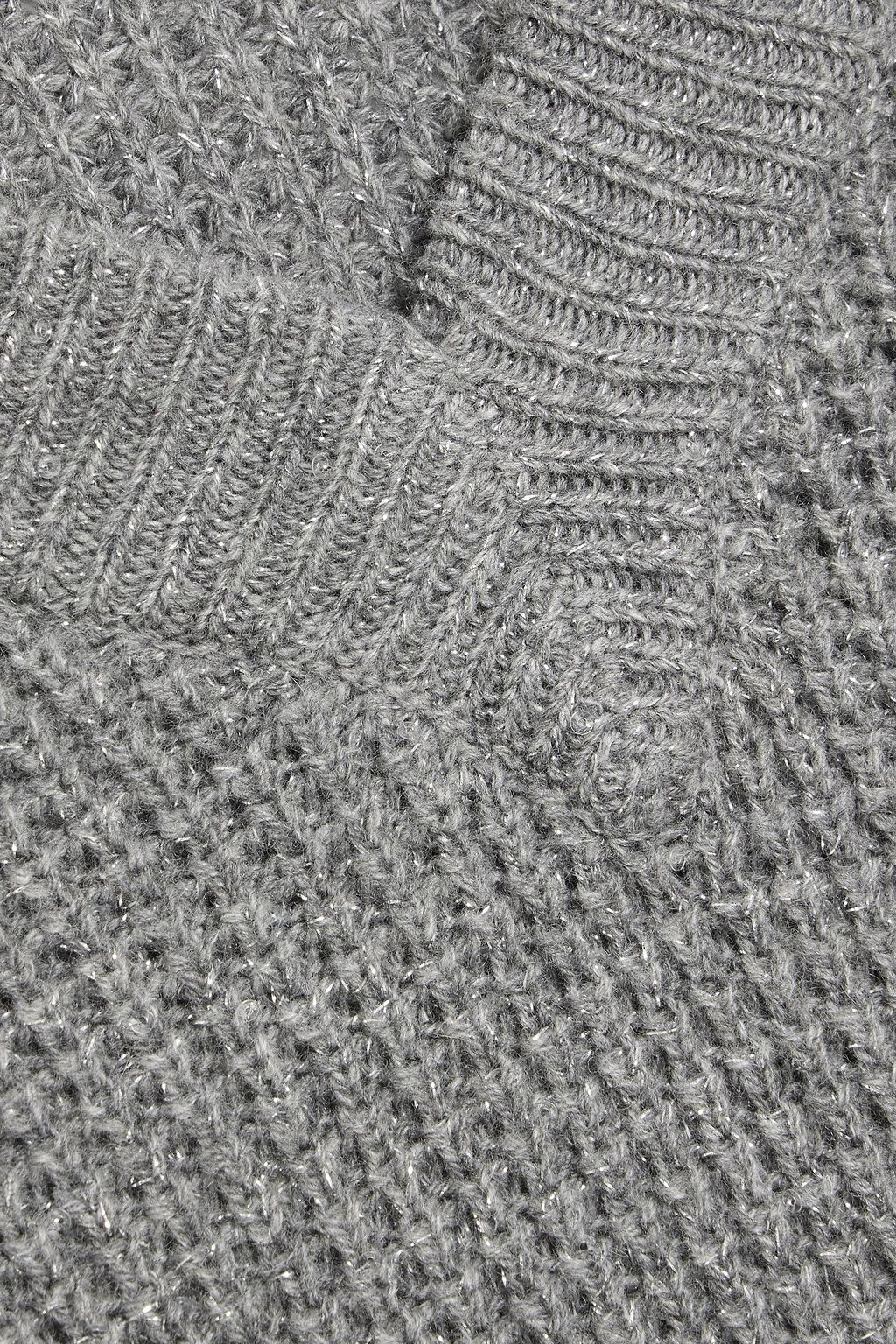 BRUNELLO CUCINELLI Metallic waffle-knit sweater