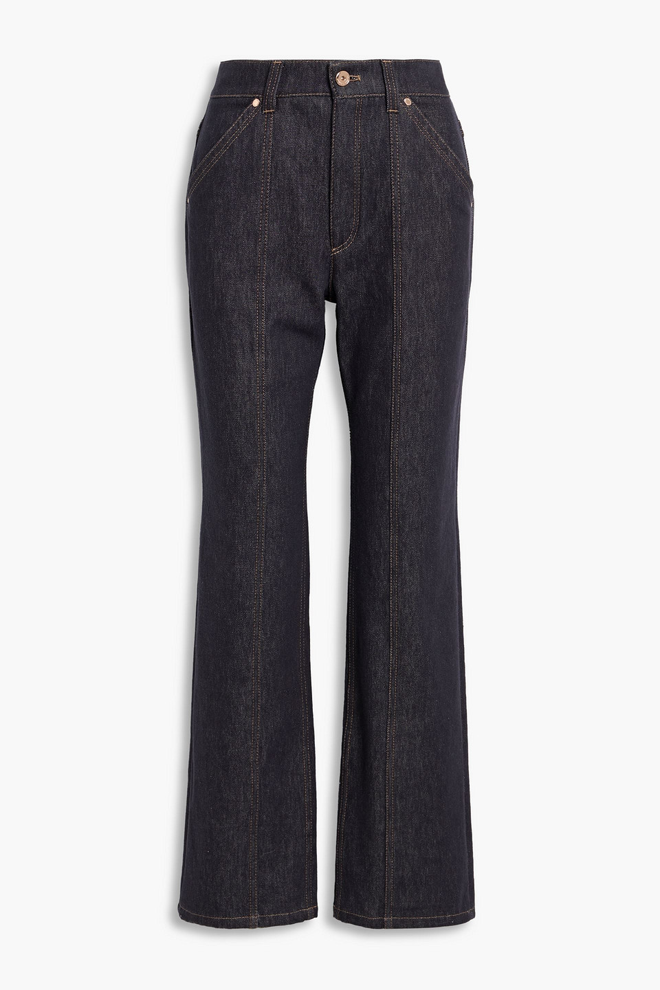 Brunello Cucinelli High-rise Straight-leg Jeans In Blue