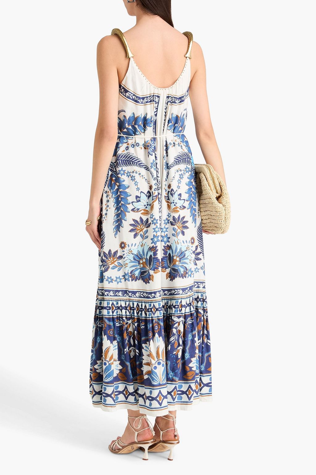 FARM RIO Floral-print linen-blend maxi dress | THE OUTNET FARM RIO Floral-print linen-blend maxi dress | THE OUTNET