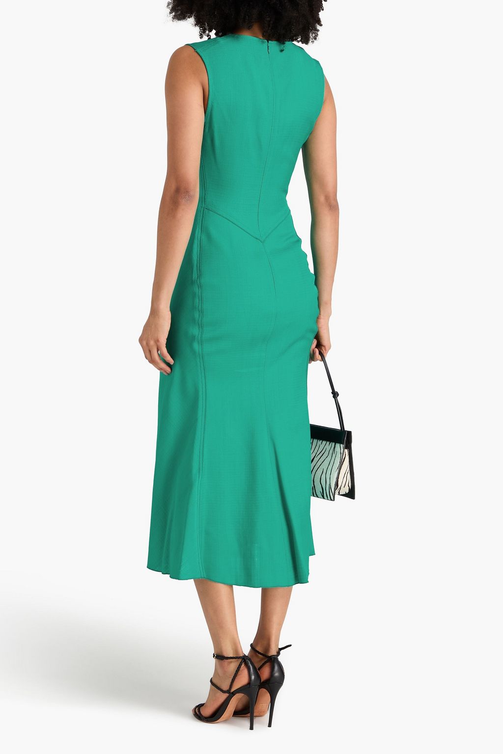 knee length dresses for ladies Draped Jersey Midi Dress by Victoria Beckham