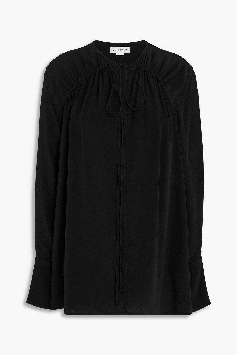 Victoria Beckham Silk Crepe De Chine Blouse In Black