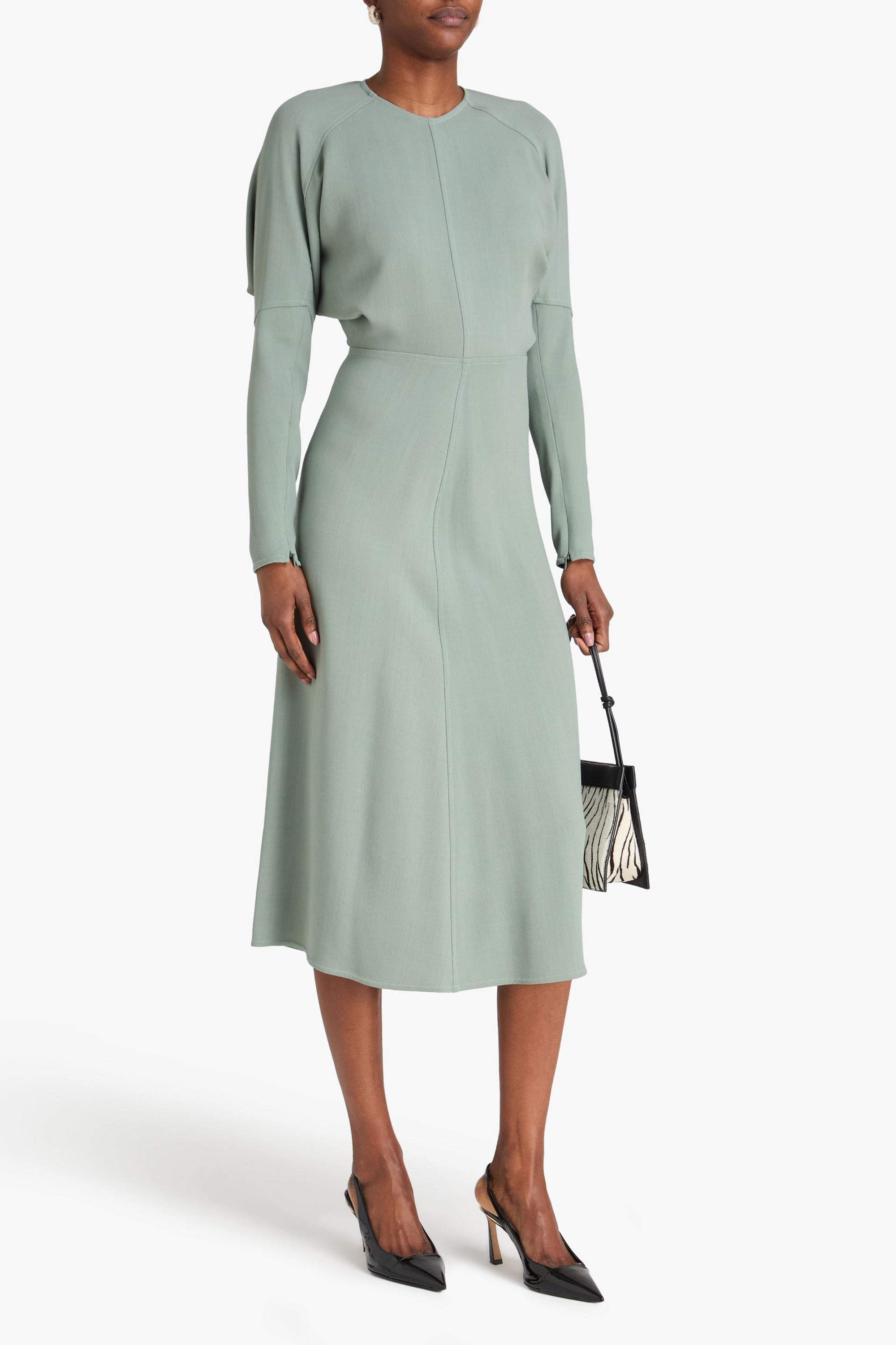 sachin and babi light blue dress Pretty Little Thing champagne hammered satin cowl main image 1