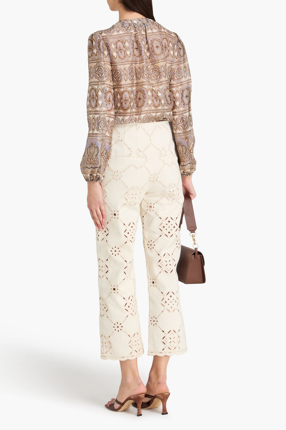  Veronica Beard - Printed Linen And Silk-blend Blouse - Brown - Us 0 