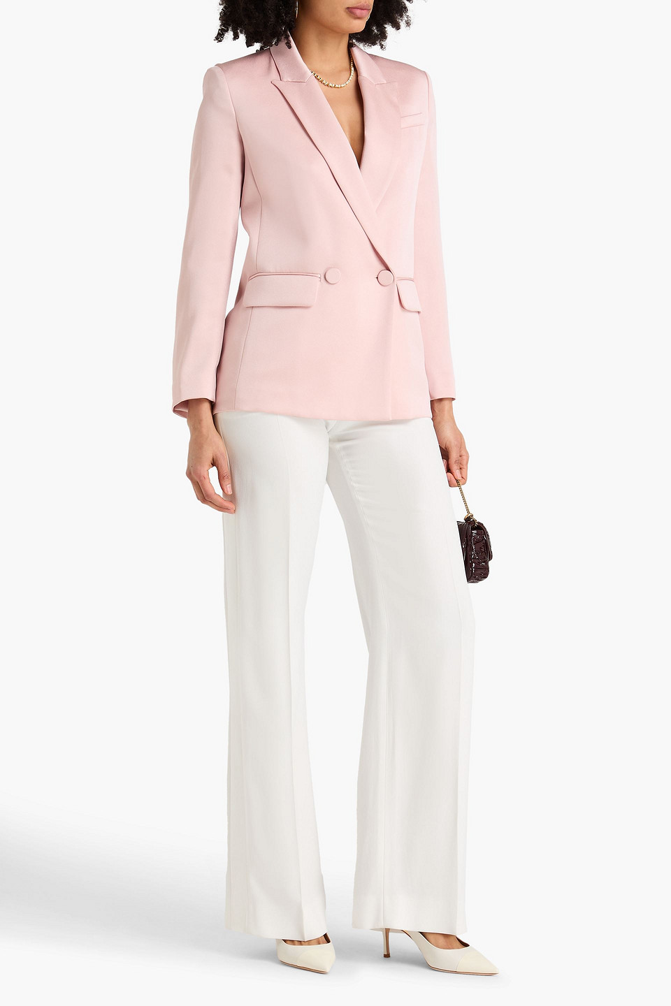  Veronica Beard - Doppelreihiger Blazer „sevyn“ Aus Satin - Pink - Us 00 