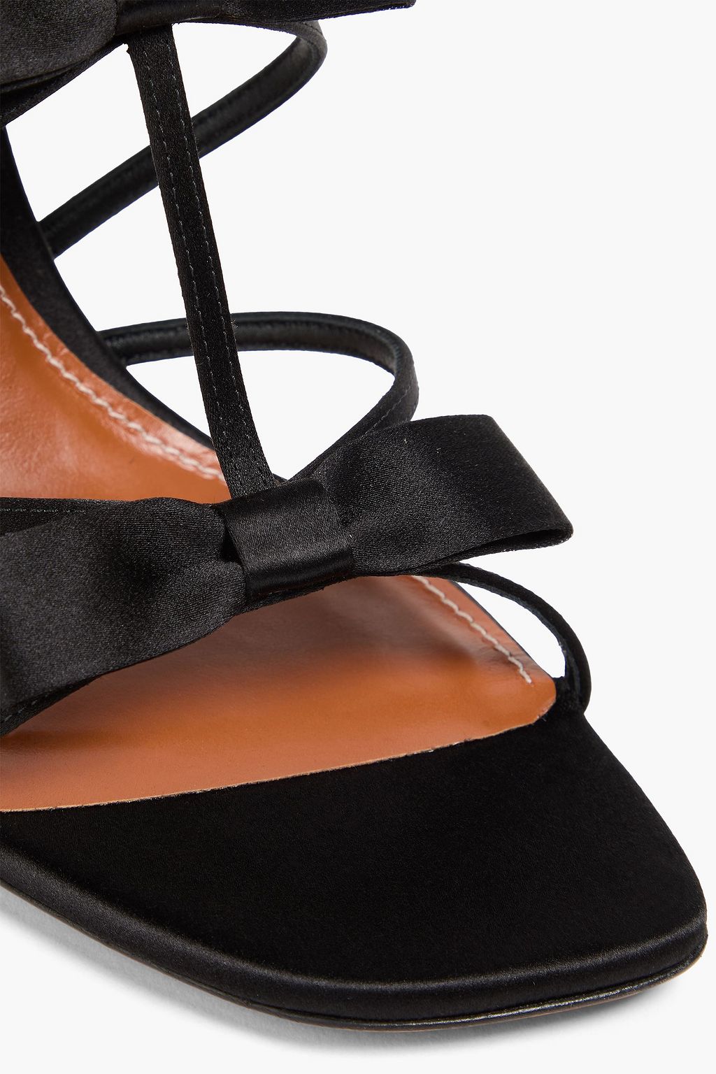 ZIMMERMANN Tux 85 bow-detailed satin sandals