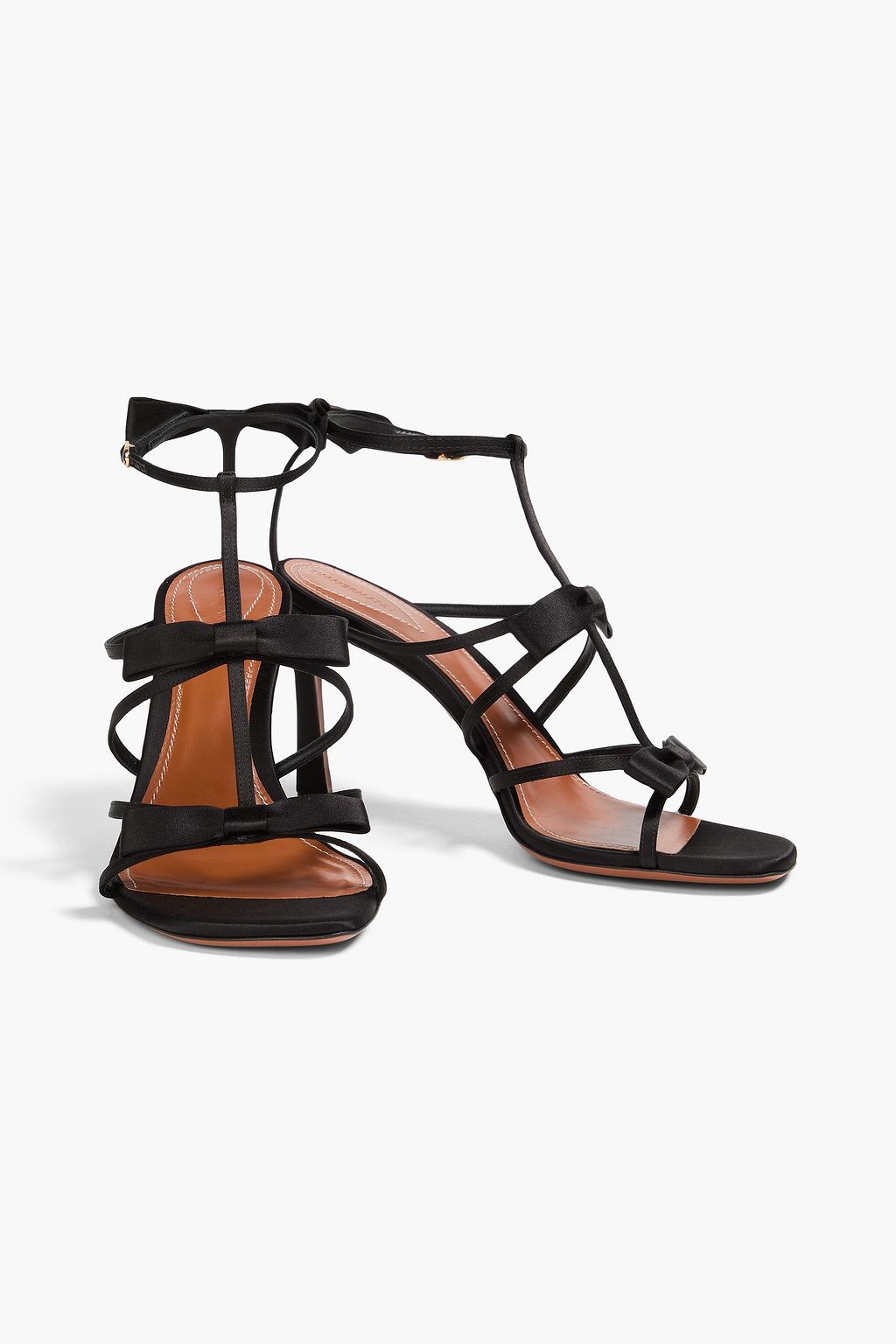 ZIMMERMANN Tux 85 bow-detailed satin sandals