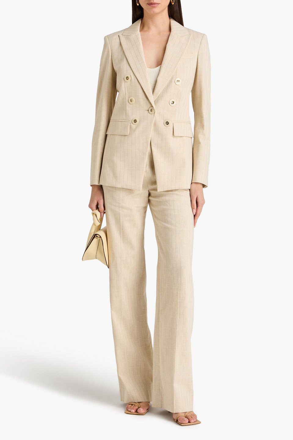  Veronica Beard - Doppelreihiger Blazer „gaya“ Aus Einer Baumwollmischung Mit Nadelstreifen - Neutral - Us 2 