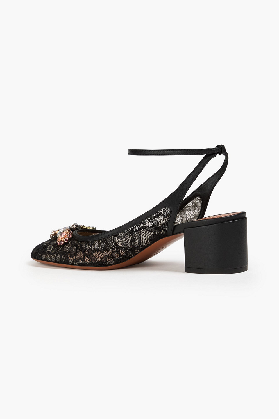  Zimmermann - Mary-jane-pumps „pixie 50“ Aus Schnurgebundener Spitze Mit Kristallverzierung - Schwarz - Eu 37 