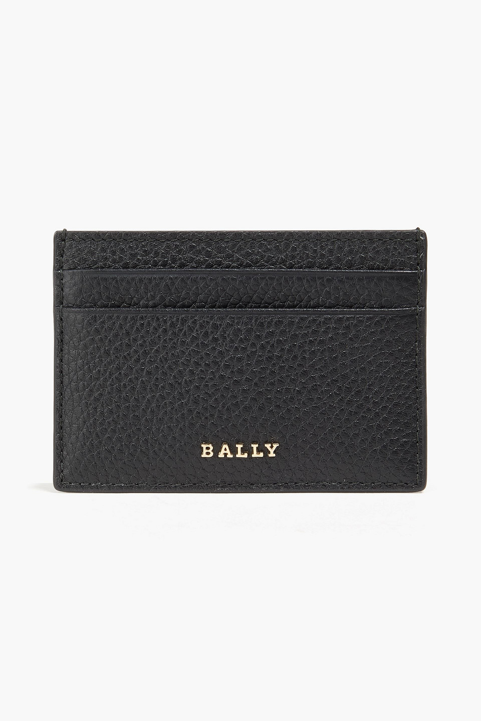 Bally Pebbled-leather Cardholder In Black