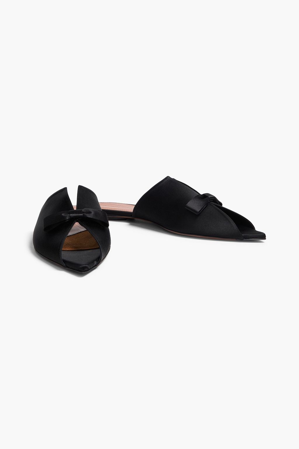 ZIMMERMANN Bow-detailed satin mules