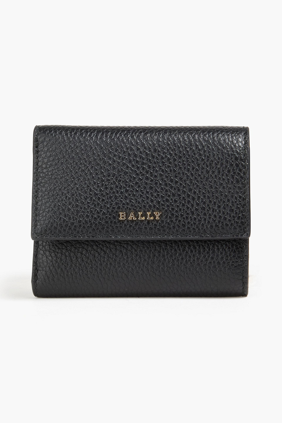 Bally Pebbled-leather Wallet In Black