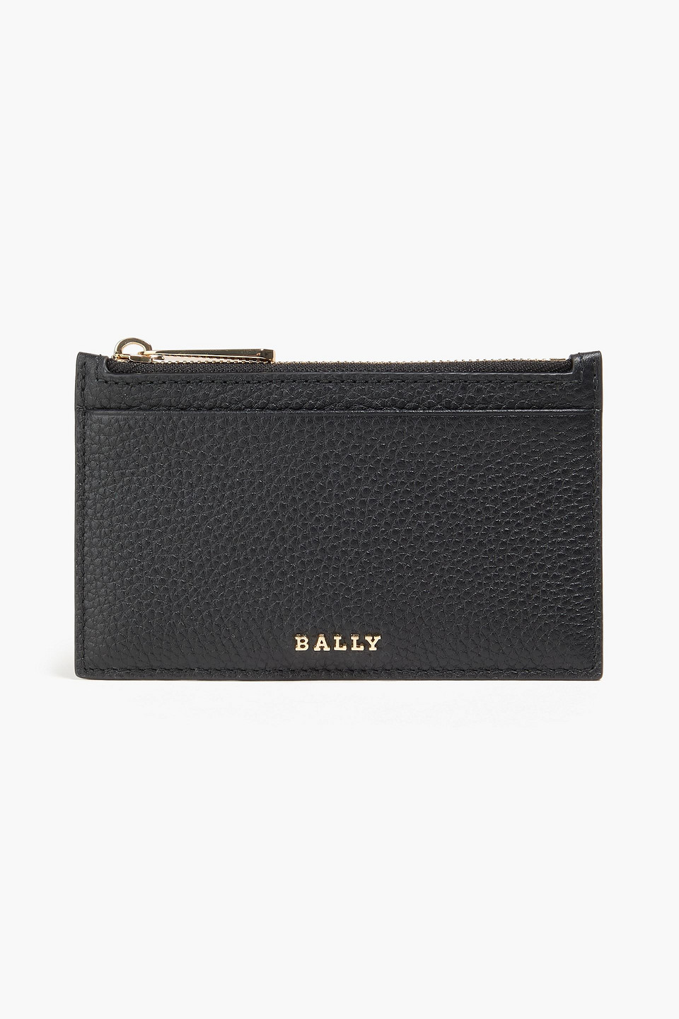 Bally Pebbled-leather Cardholder In Black