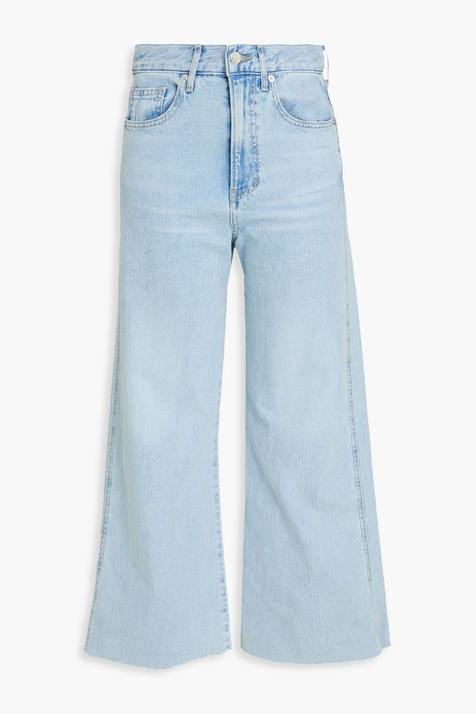 Veronica Beard Taylor Cropped High-rise Wide-leg Jeans In Blue