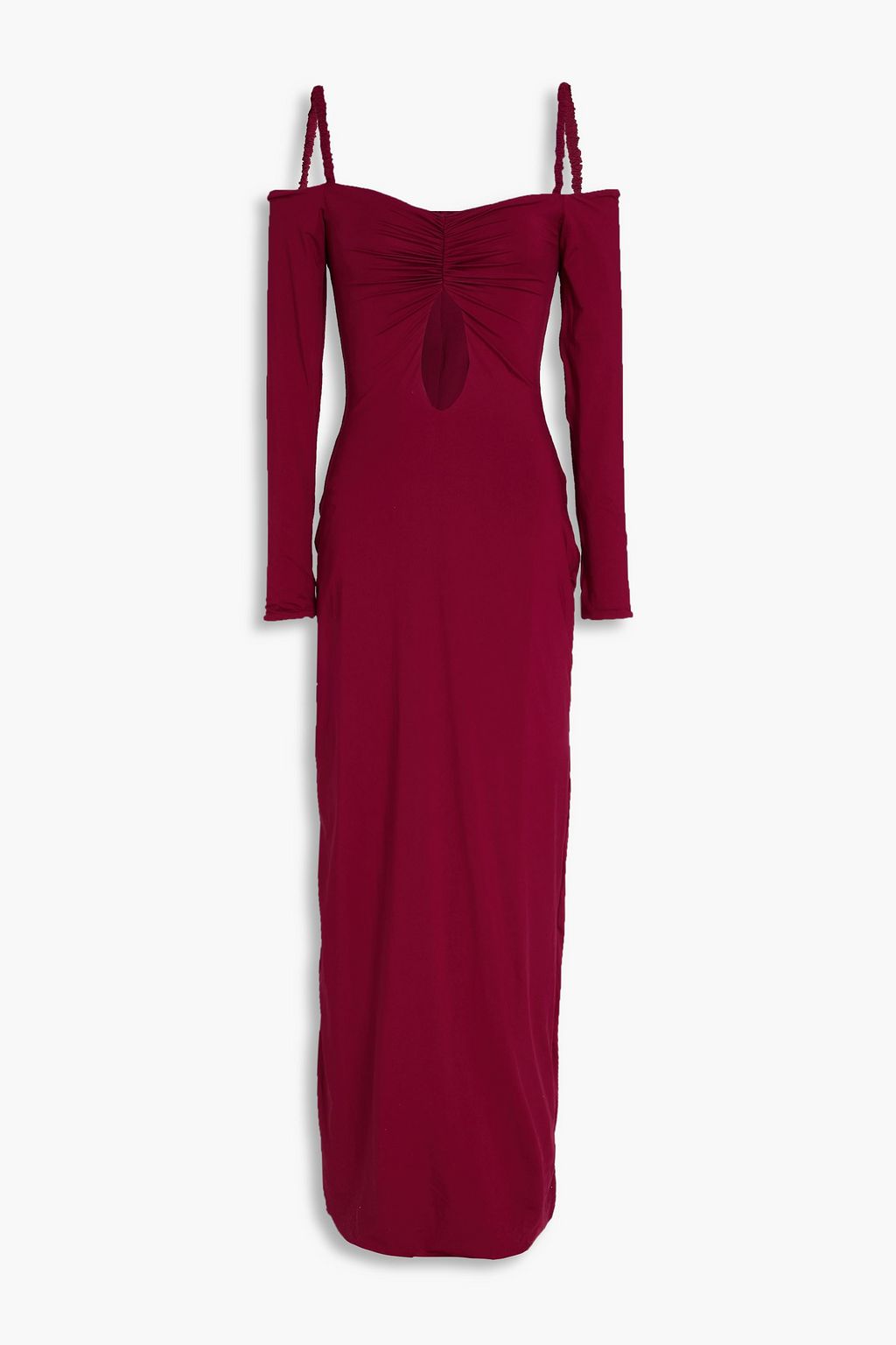 maygel coronel off the shoulder dresses MAYGEL CORONEL Calice off-the-shoulder cutout stretch-jersey maxi dress