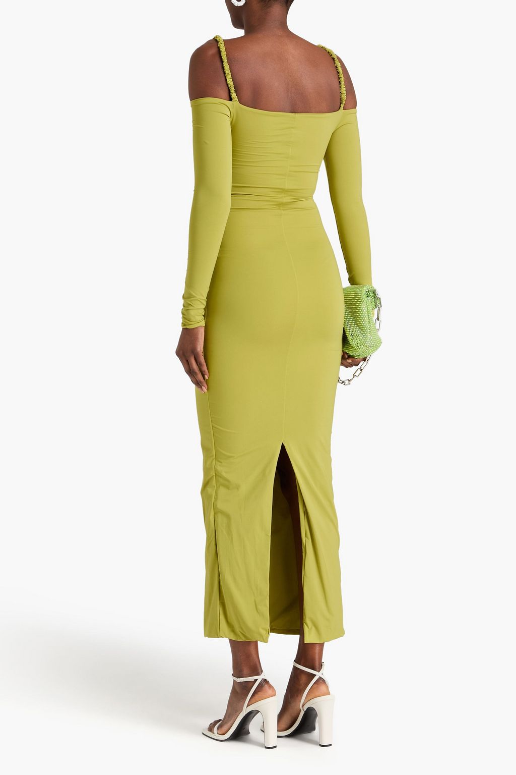 knee length puff sleeve dress Petal and Pup Women's Clo Puff Sleeve Midi Dress main image 0