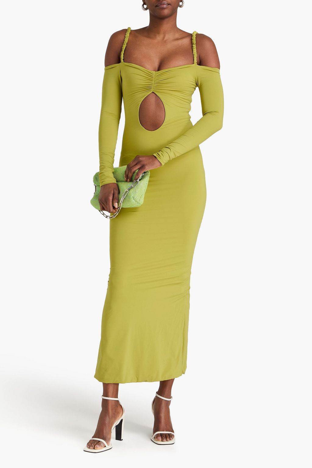 maygel coronel green dress Veranera Dress Pascolo Green by Maygel Coronel for Hire – High St. Hire main image 1