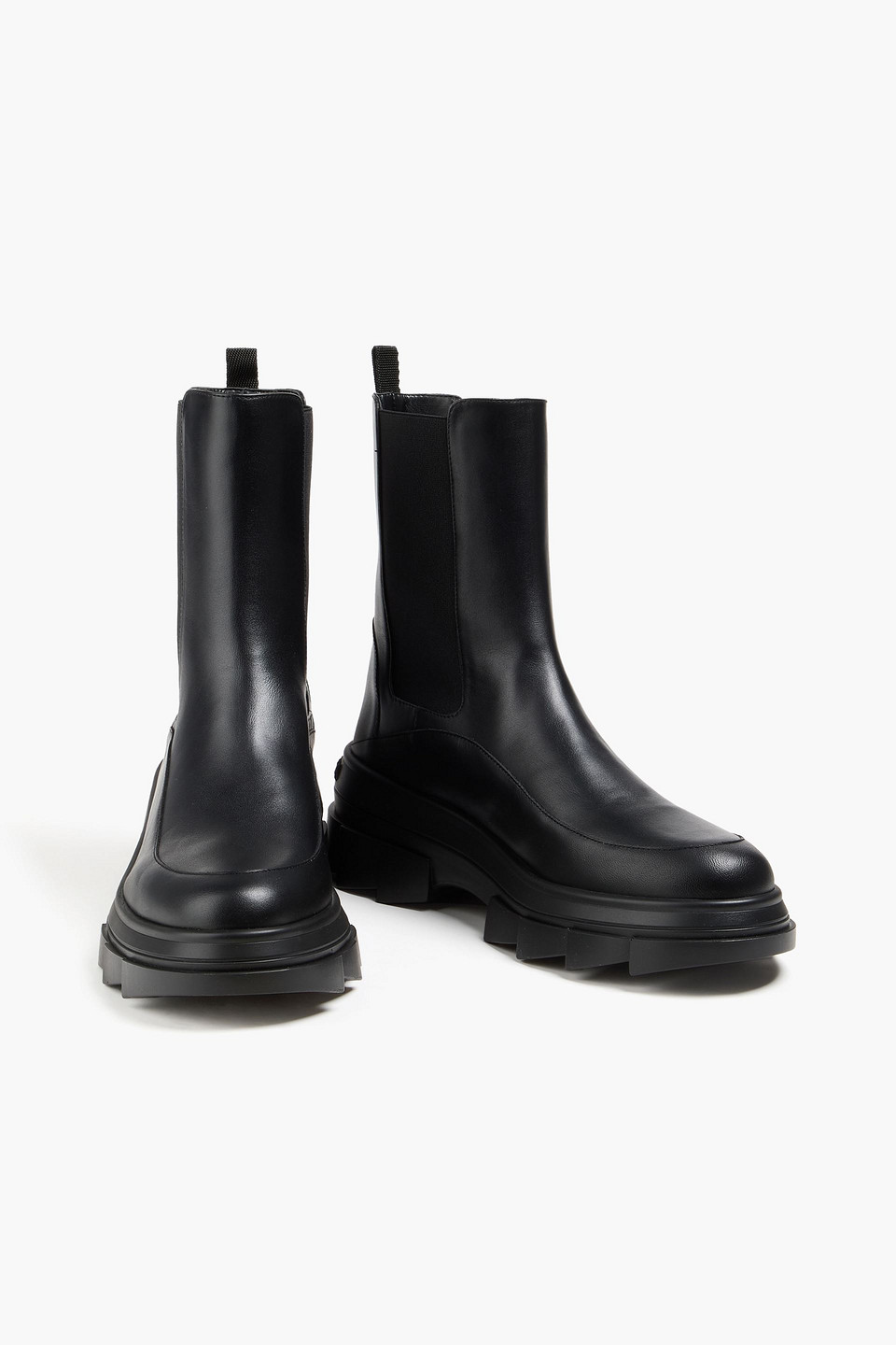  Stuart Weitzman - Noho Leather Chelsea Boots - Black - Us 7.5 