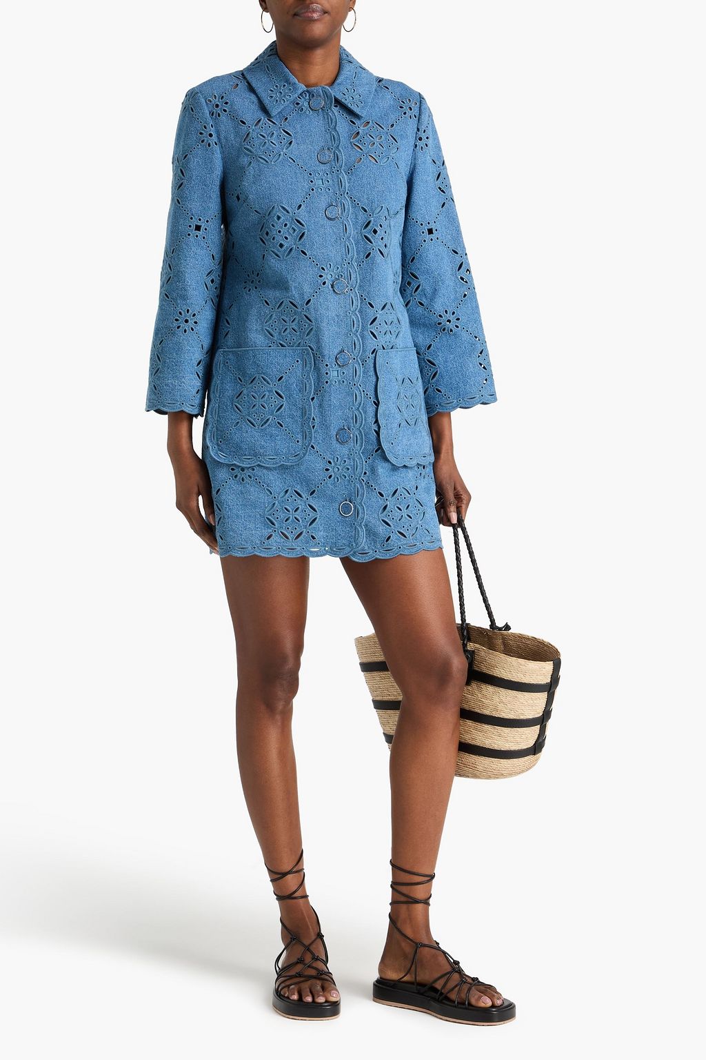 VERONICA BEARD Beau belted linen mini shirt dress | THE OUTNET