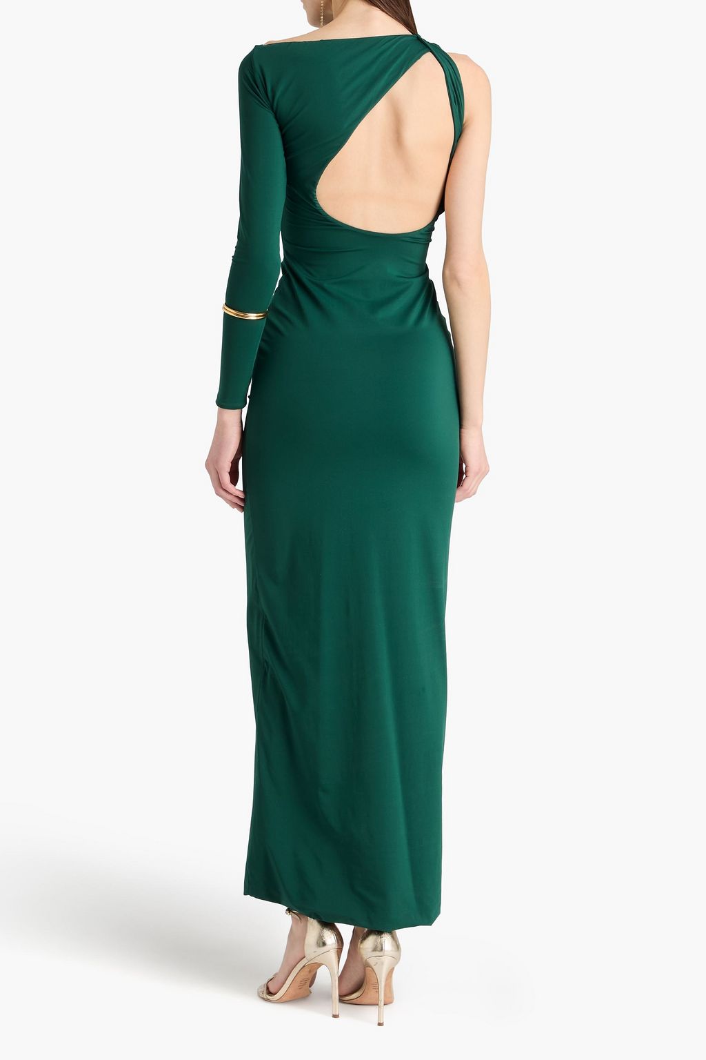 MAYGEL CORONEL Negrete one-sleeve cutout stretch-jersey maxi dress | THE  OUTNET