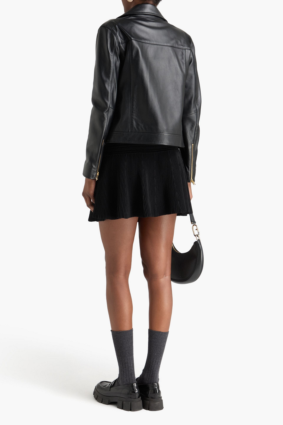  Bally - Bikerjacke Aus Leder - Schwarz - It 36 