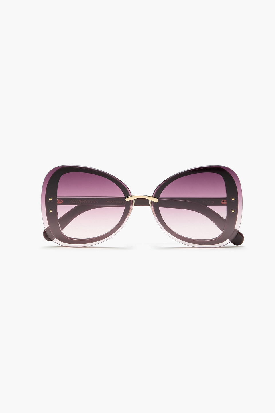 zimmermann - butterfly-frame acetate sunglasses - burgundy - onesize