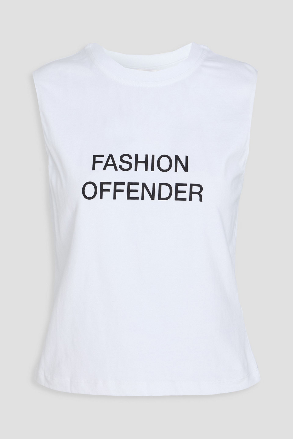 Victoria Beckham Printed Cotton-jersey Tank In White