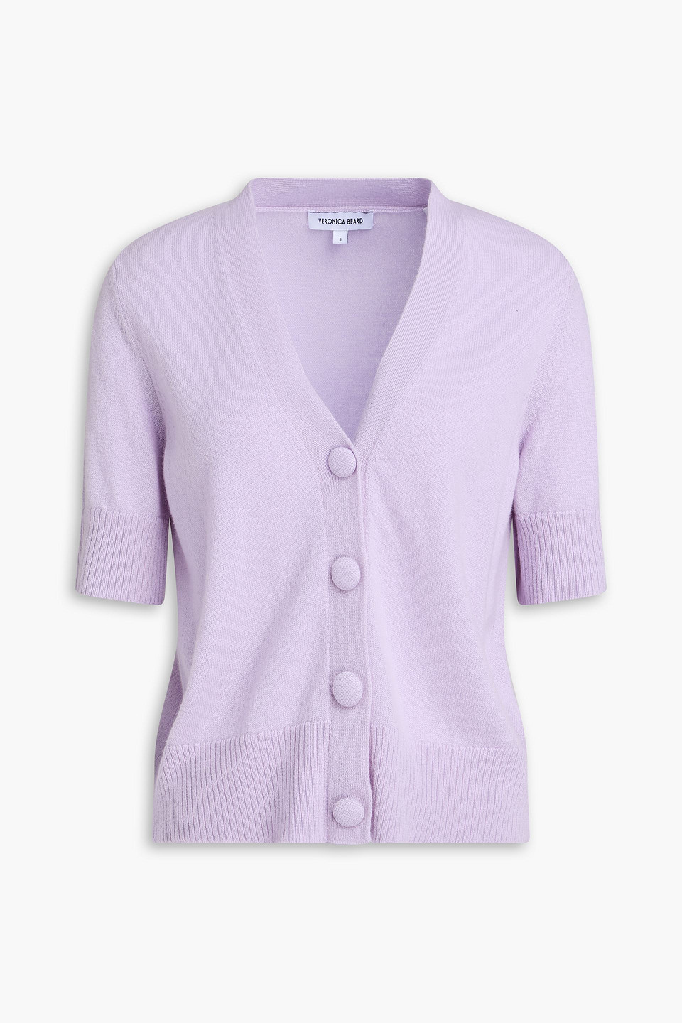 Veronica Beard Solene Cashmere Cardigan In Purple