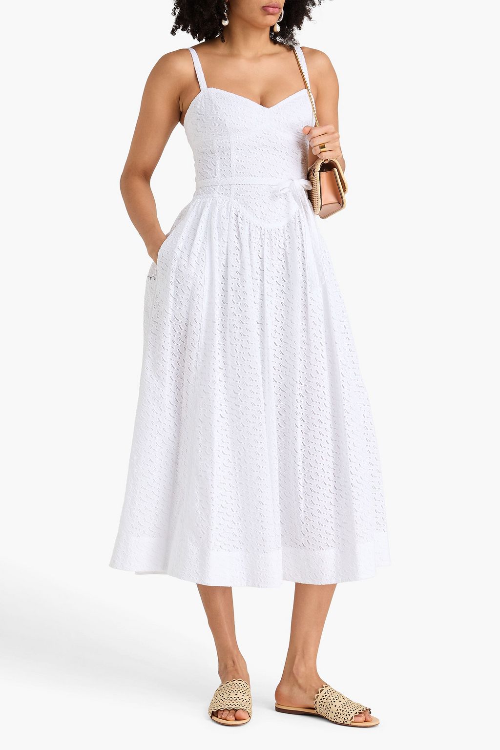 knee length dresses for ladies Tory Burch Women's Ruffle Top Dress main image 0