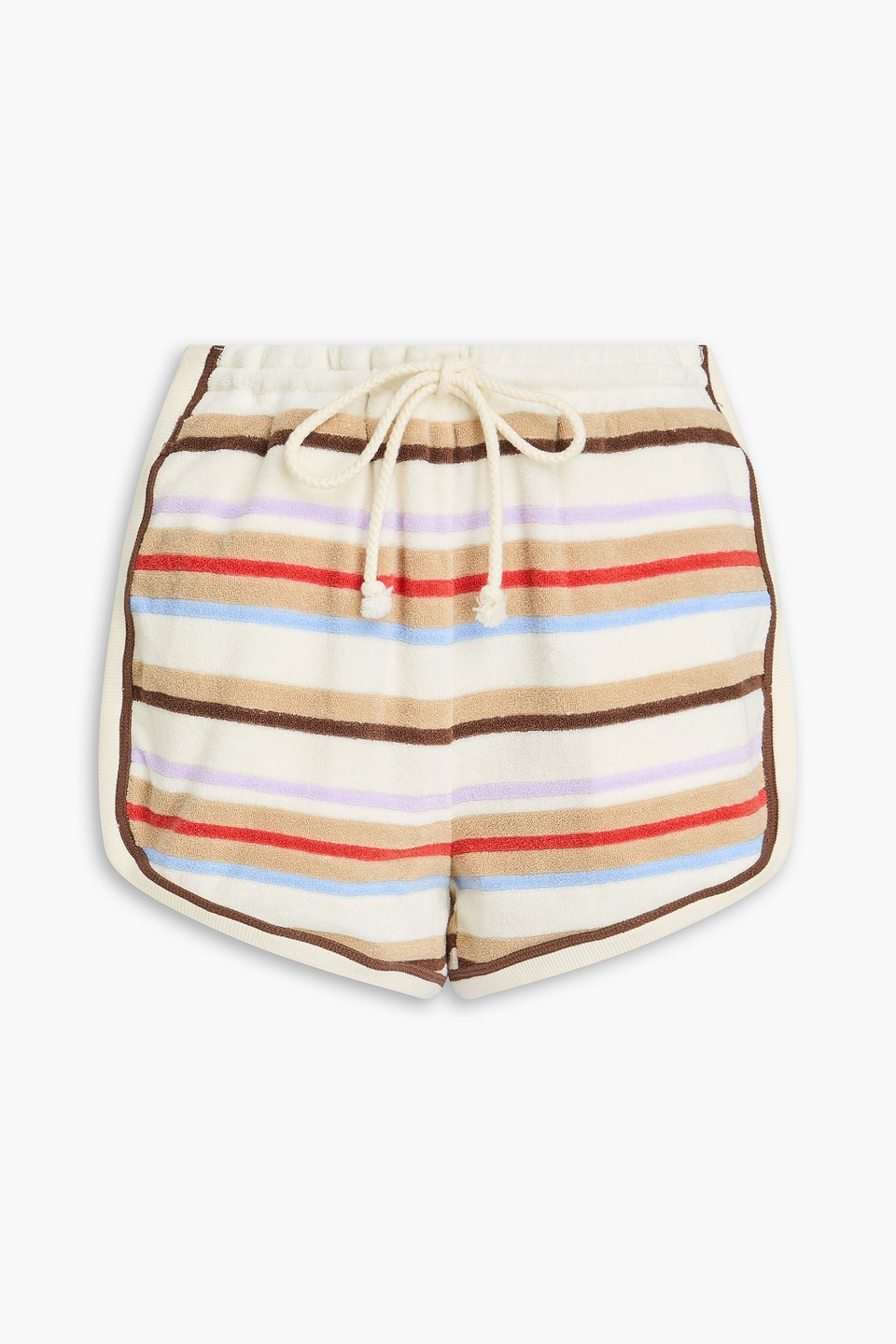 veronica beard - mulberry striped cotton-blend terry shorts - multicolor - xs