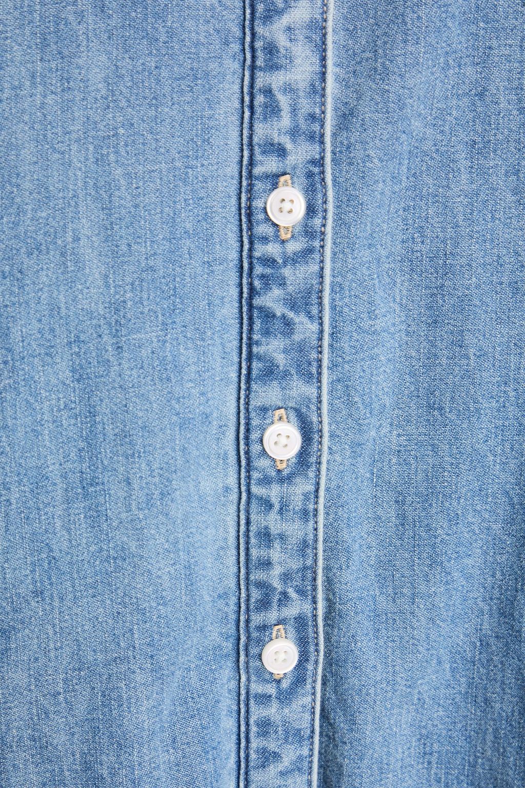 Fuller denim midi shirt dress - light denim - US 0