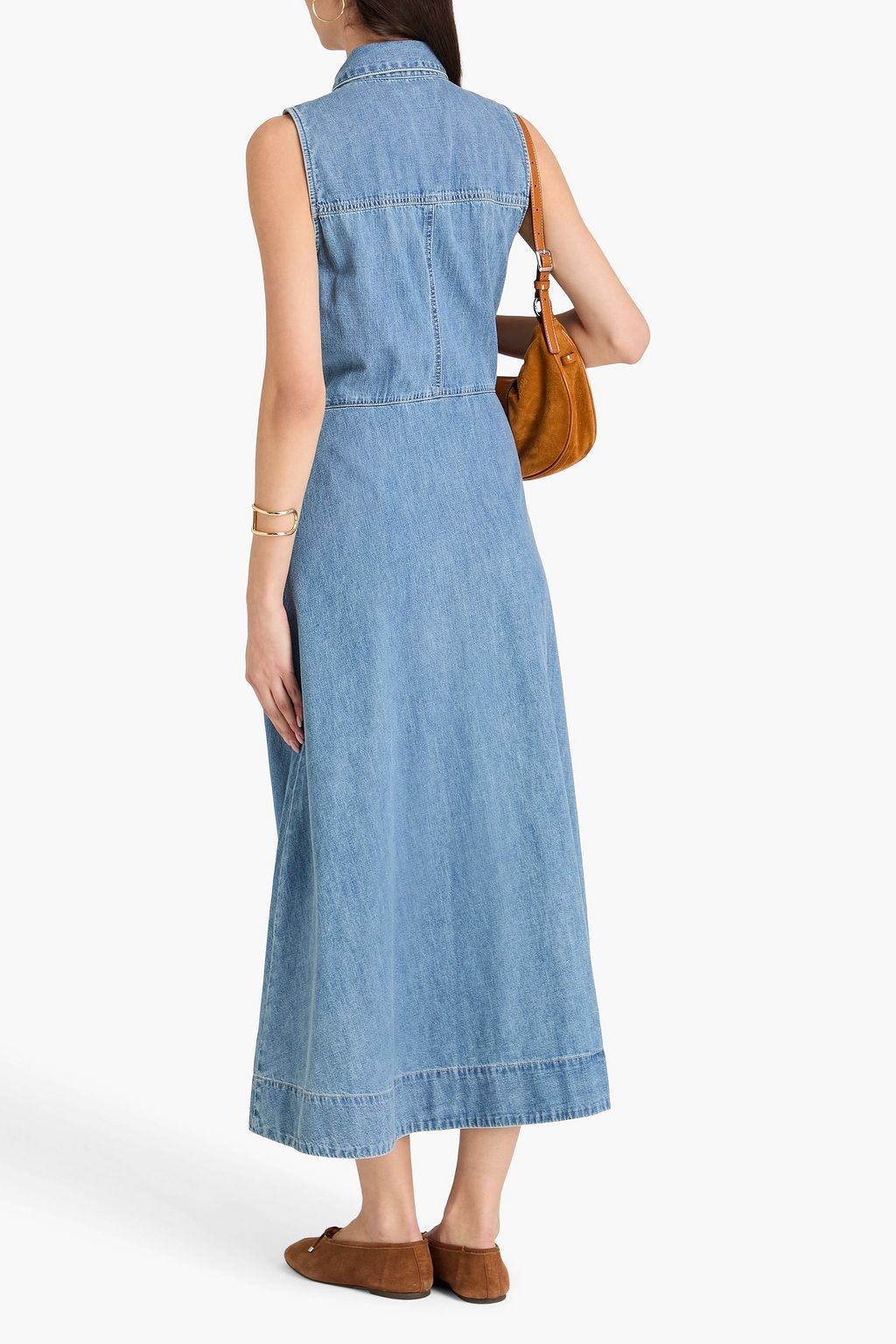 Fuller denim midi shirt dress - light denim - US 0