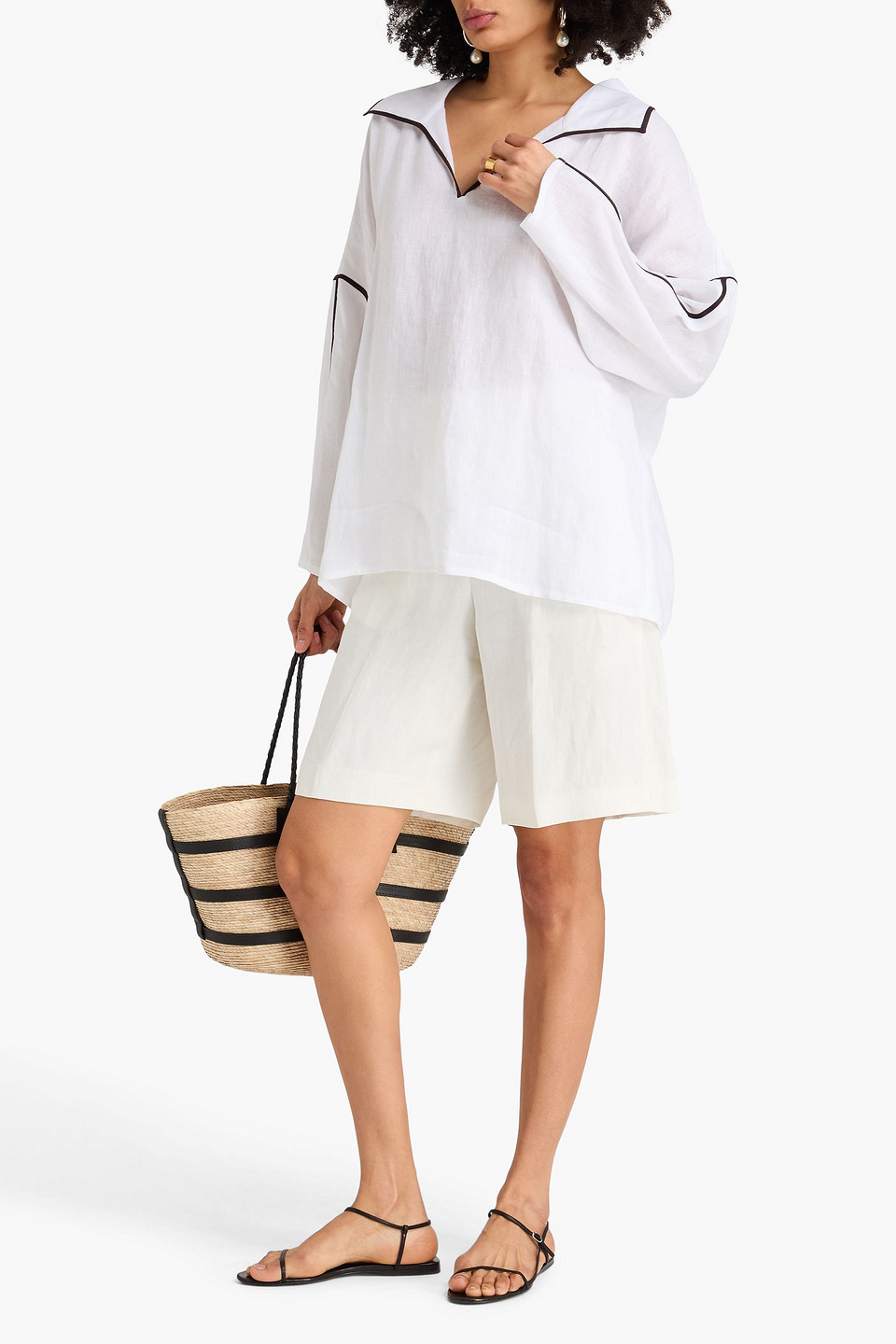  Tory Burch - Linen Tunic - White - M 