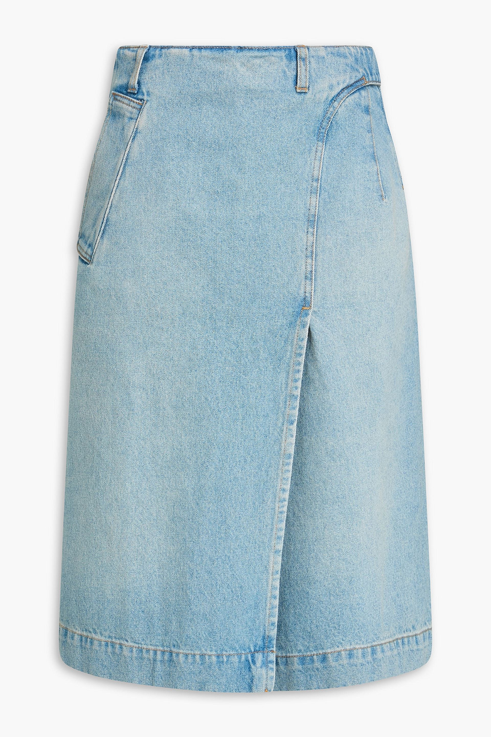 victoria beckham - faded denim skirt - blue - uk 6