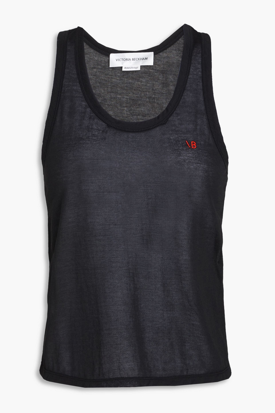 Victoria Beckham Cotton-jersey Tank In Blue
