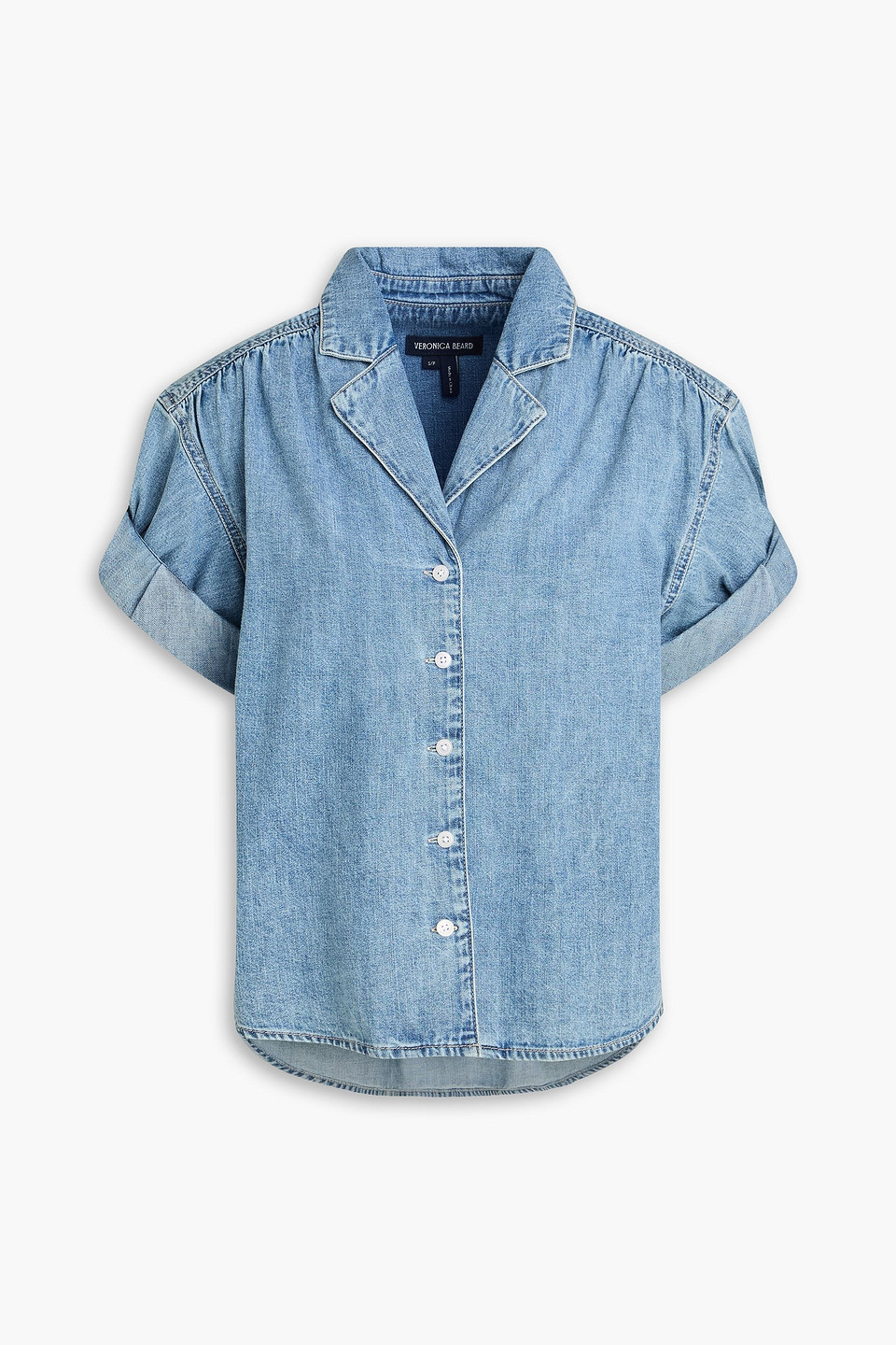 veronica beard - ilene denim shirt - blue - xs
