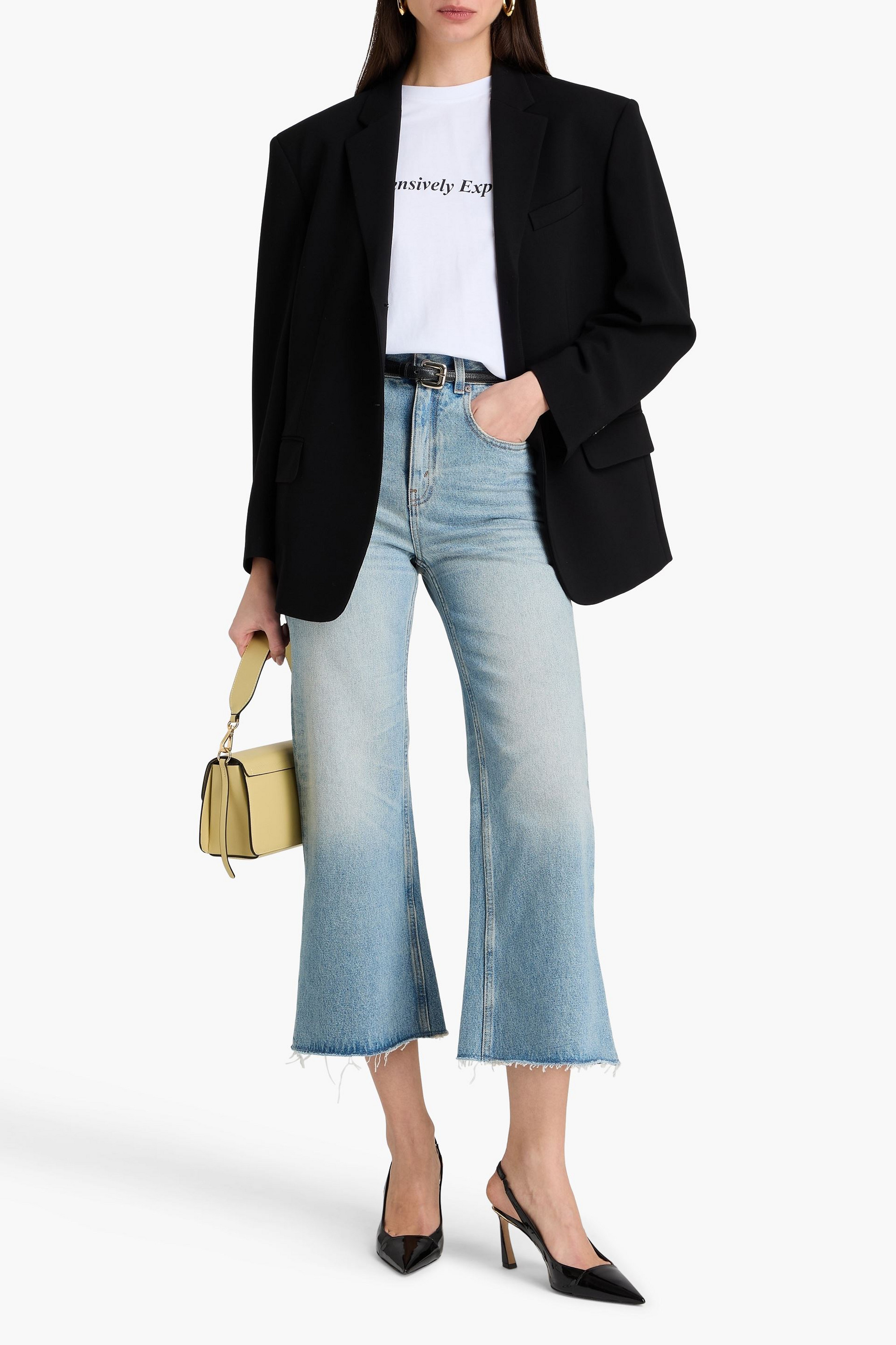 Victoria Beckham Cropped high-rise wide-leg jeans