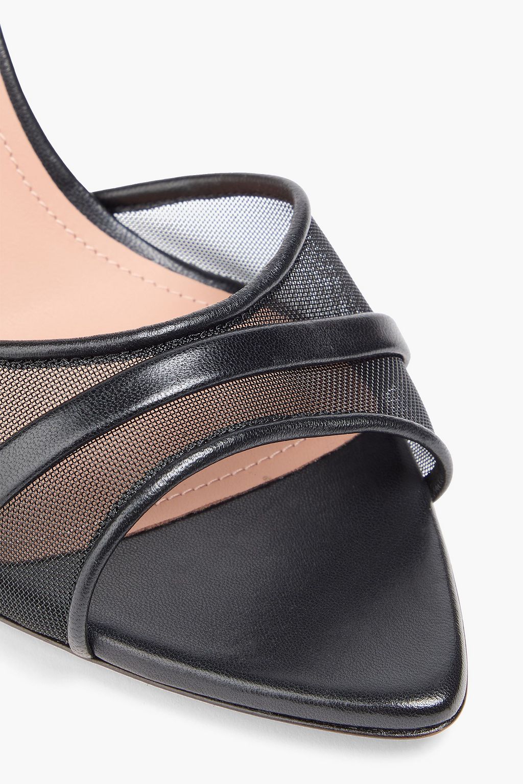 MALONE SOULIERS Una mesh and leather sandals