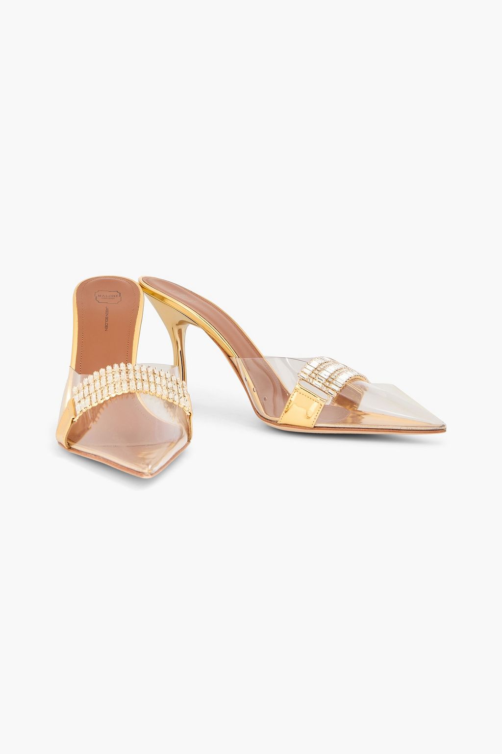 MALONE SOULIERS Joelle crystal-embellished PVC mules