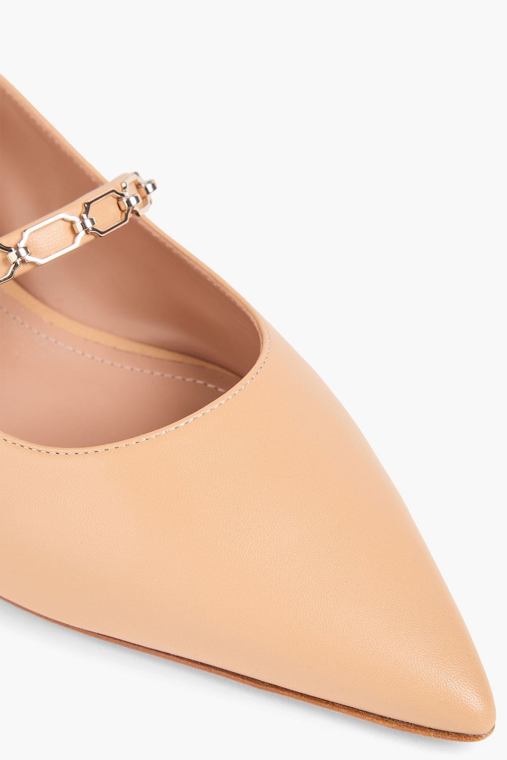 MALONE SOULIERS Virna embellished leather Mary Jane flats