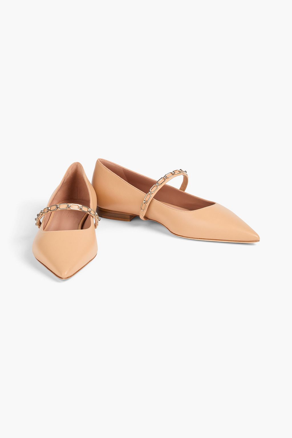 MALONE SOULIERS Virna embellished leather Mary Jane flats