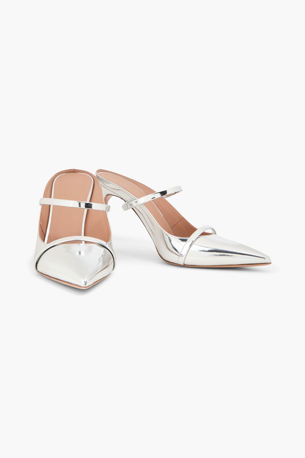 MALONE SOULIERS Aurora mirrored-leather mules