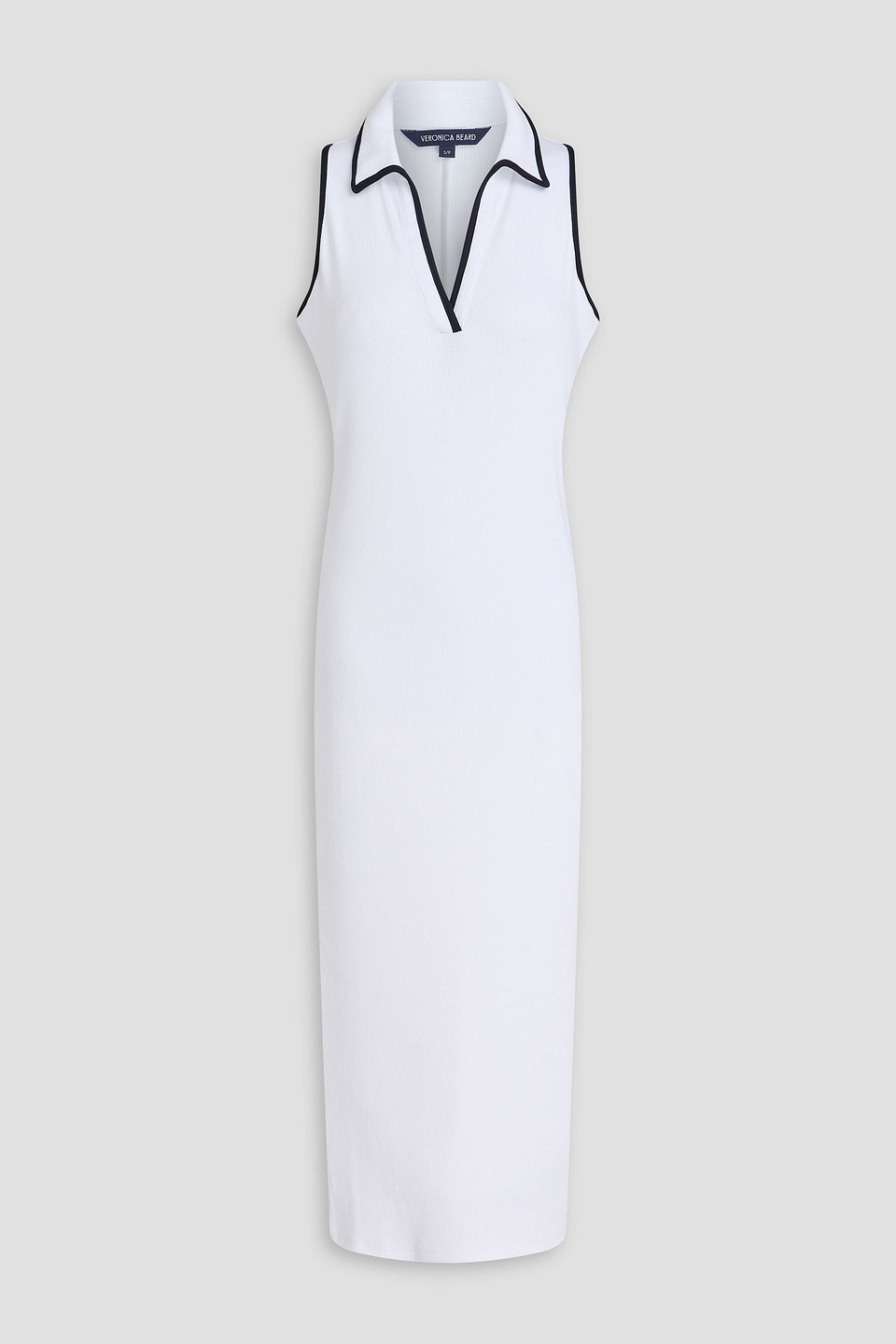 veronica beard - darien pima cotton-blend jersey midi dress - white - xxs