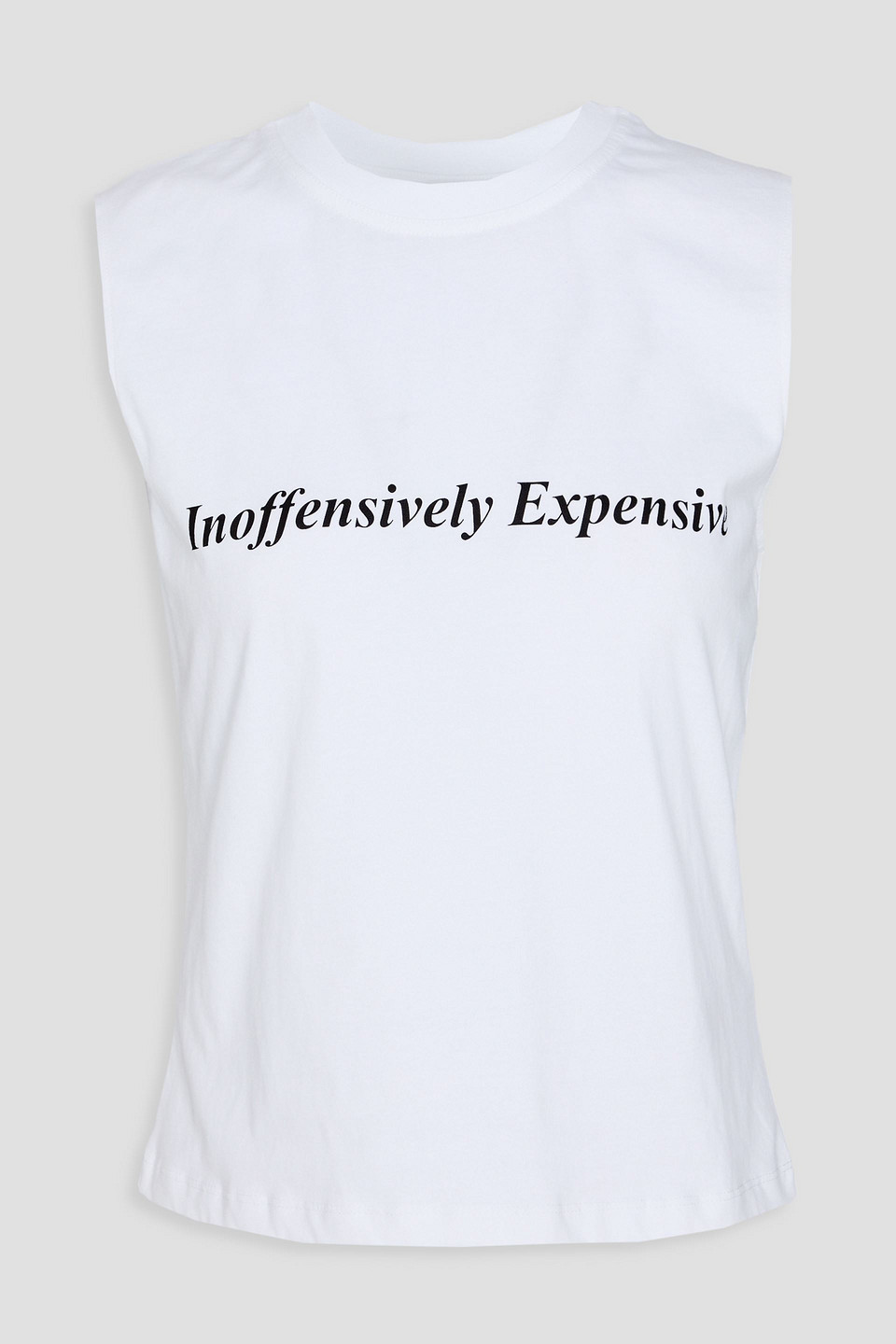 Victoria Beckham Printed Cotton-jersey Tank In White