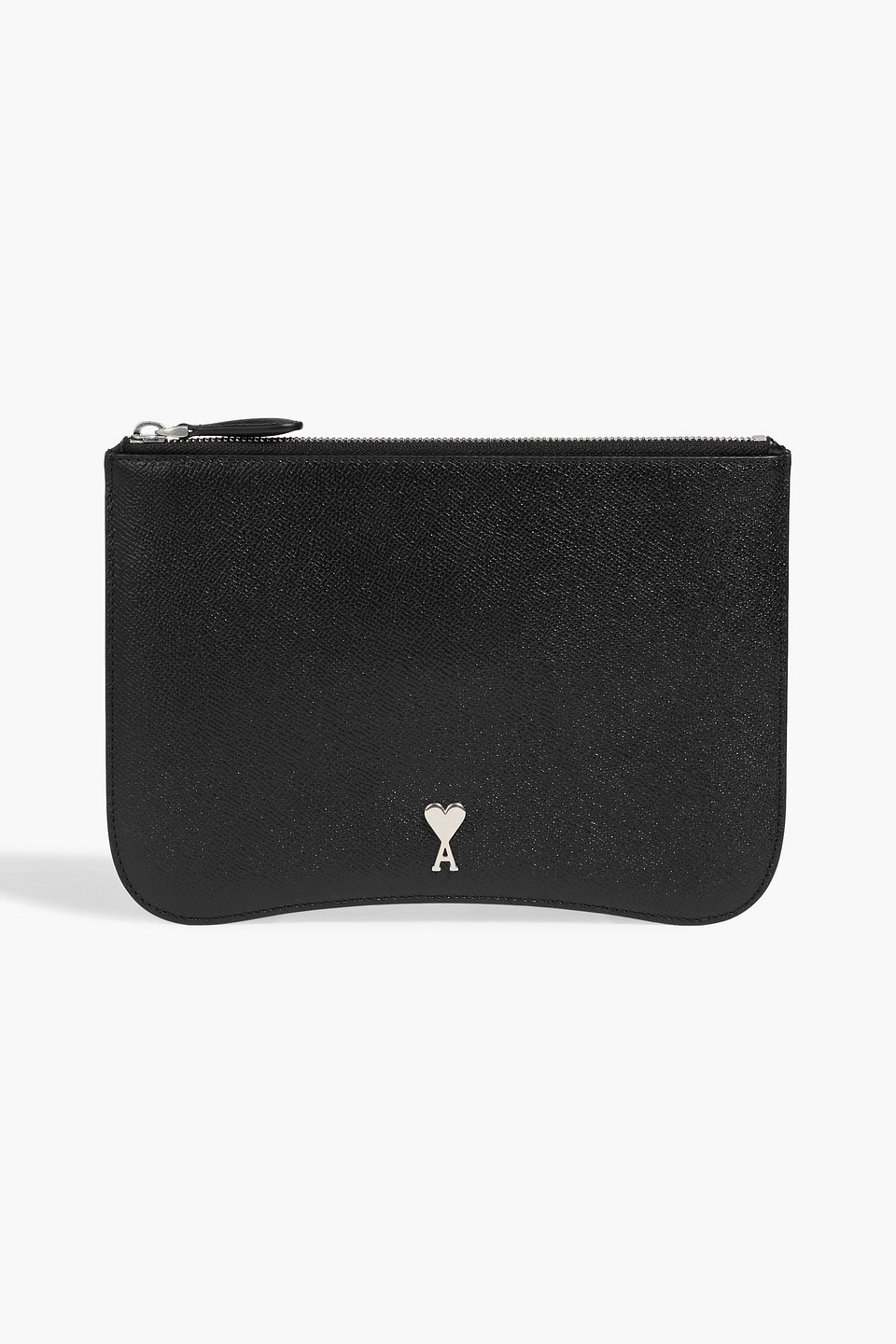 Ami Alexandre Mattiussi Pebbled-leather Pouch In Black