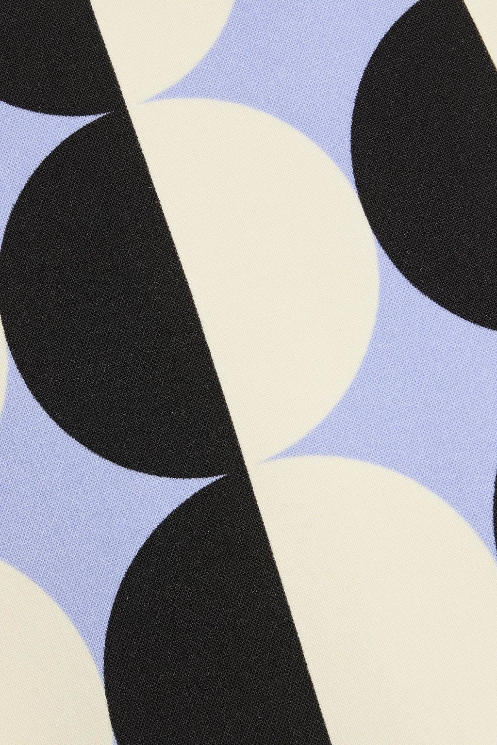 OSCAR DE LA RENTA Printed wool-blend crepe mini dress