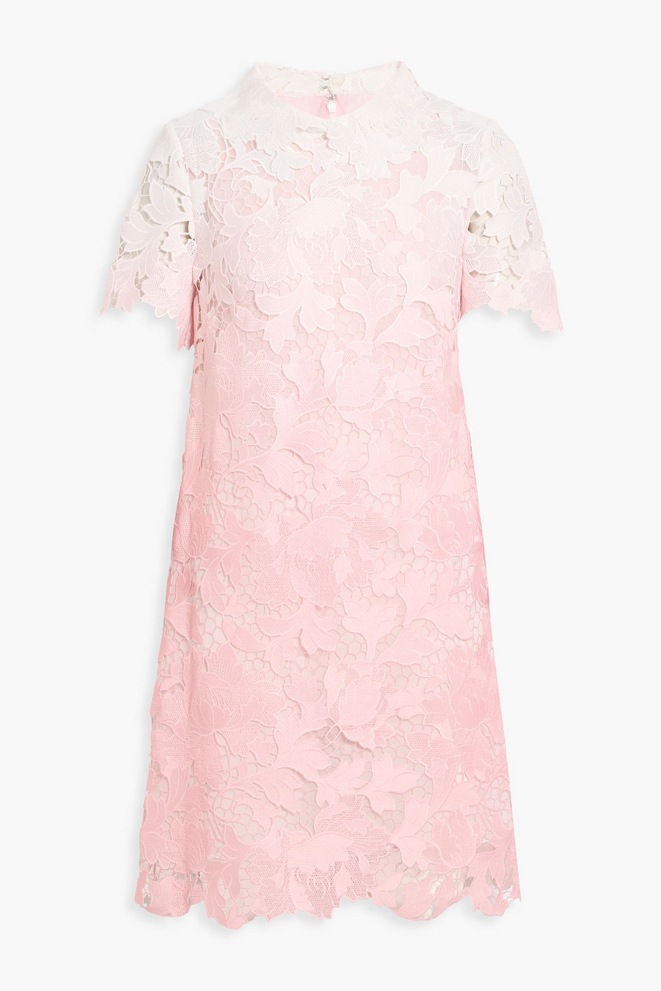 Oscar De La Renta Dégradé Guipure Lace Mini Dress In Multi