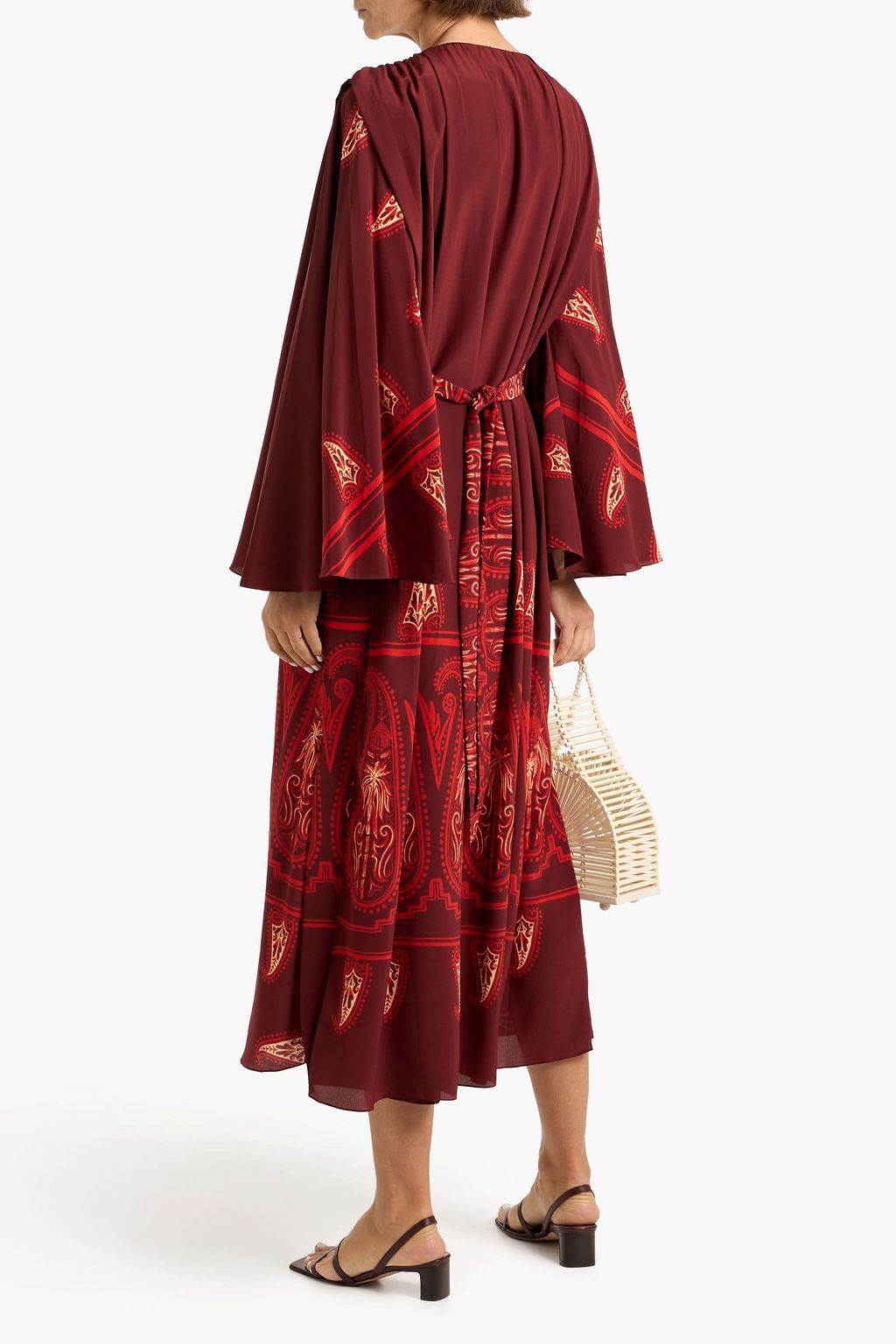 open lace back dress Black Halo Henna Gown in Berry Plum