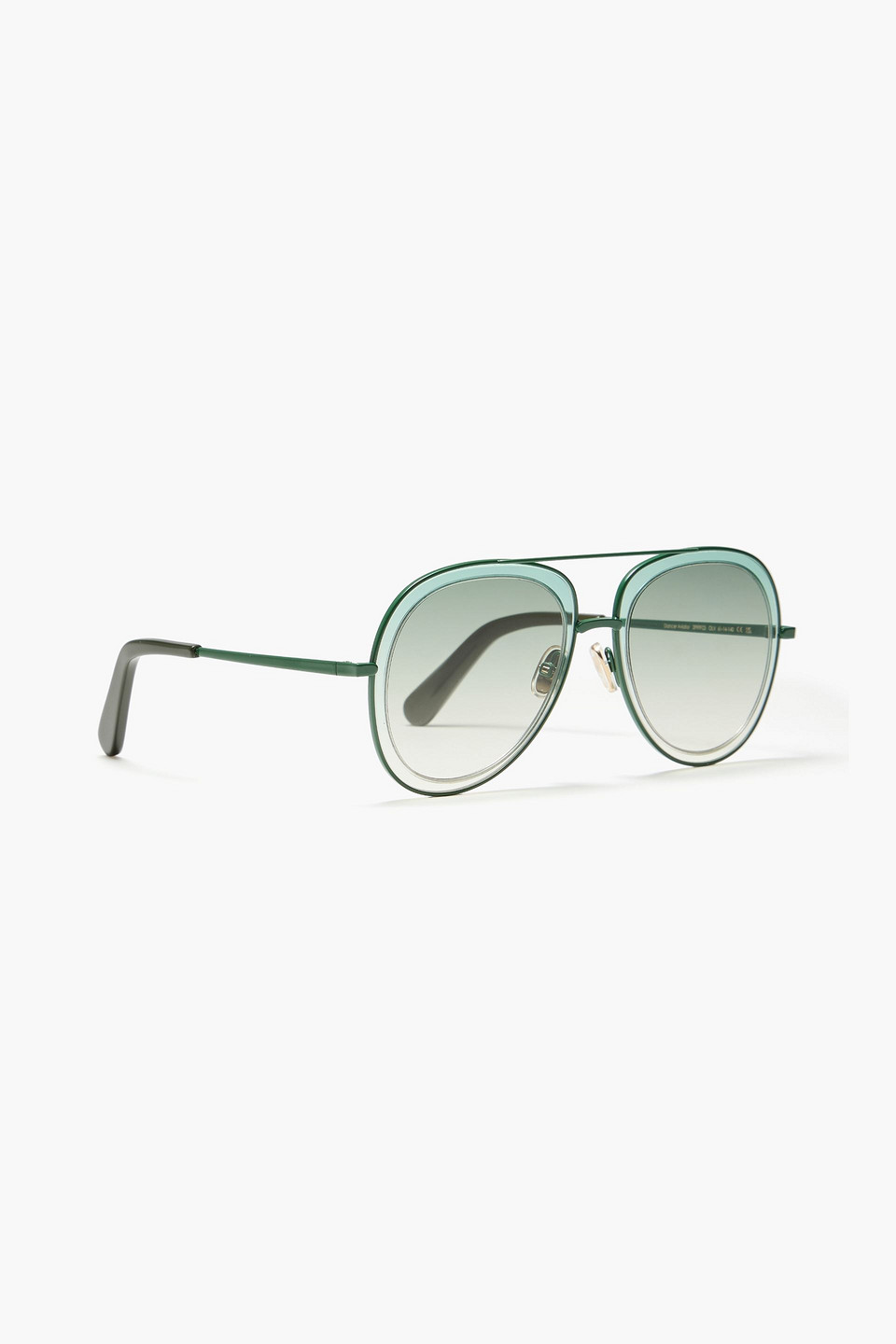  Zimmermann - Pilotensonnenbrille Aus Metall - Grün - Onesize 